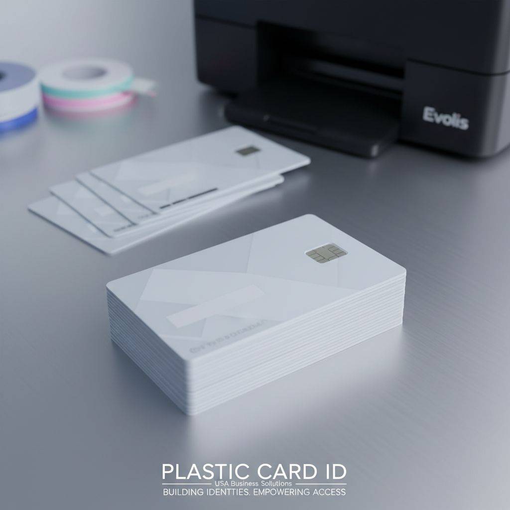 Blank frosted plastic cards